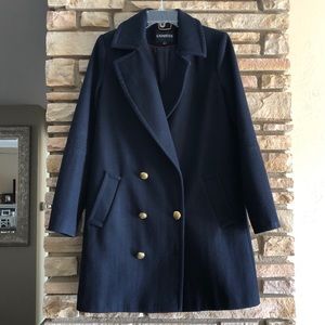 Express navy blue peacoat